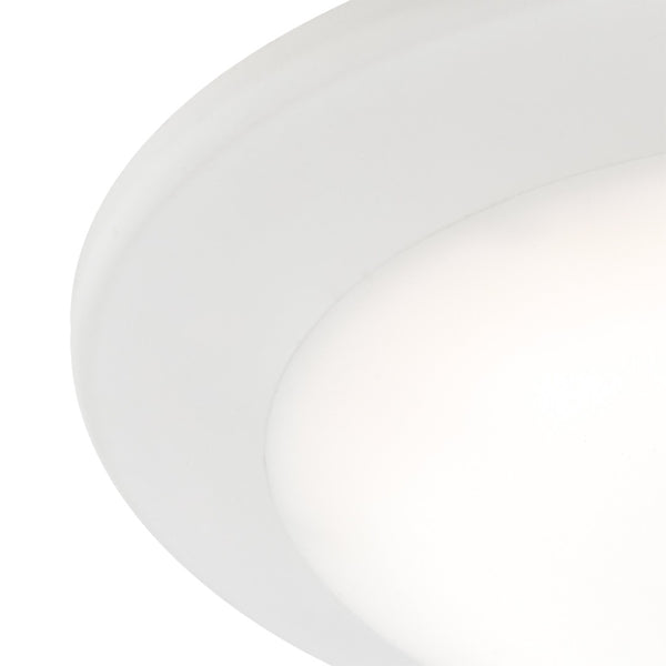 Atlas Plandome 6'' Wide Integrated LED Flush Mount Light - Modern, Energy-Efficient Illumination Fixture Matte White CL11493-WH