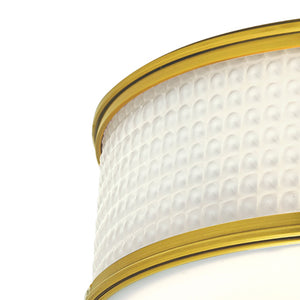 Atlas Prism 16.75'' Wide 3-Light Flush Mount - Mid-Century Modern Elegance for Sophisticated Spaces Satin Brass CL11496-BS