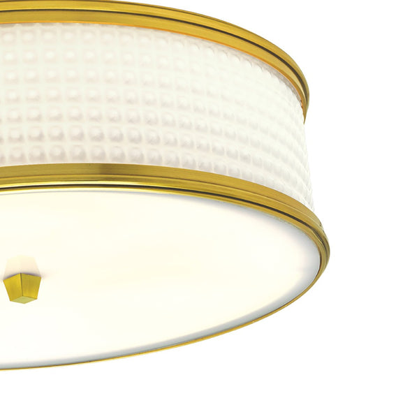 Atlas Prism 16.75'' Wide 3-Light Flush Mount - Mid-Century Modern Elegance for Sophisticated Spaces Satin Brass CL11496-BS