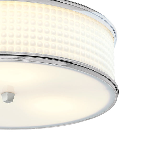 Atlas Prism 16.75'' Wide 3-Light Flush Mount - Mid-Century Modern Elegance for Sophisticated Spaces Polished Nickel CL11496-NK