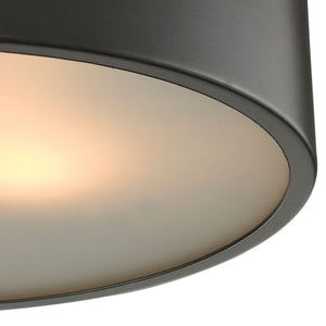 Atlas Simpson 2-Light Flush Mount Fixture - Elegant Frosted Diffuser for Timeless Indoor Illumination Oil Rubbed Bronze 10'' CL11498-BZ