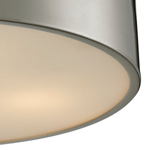 Atlas Simpson 2-Light Flush Mount Fixture - Elegant Frosted Diffuser for Timeless Indoor Illumination Brushed Nickel CL11499-NK