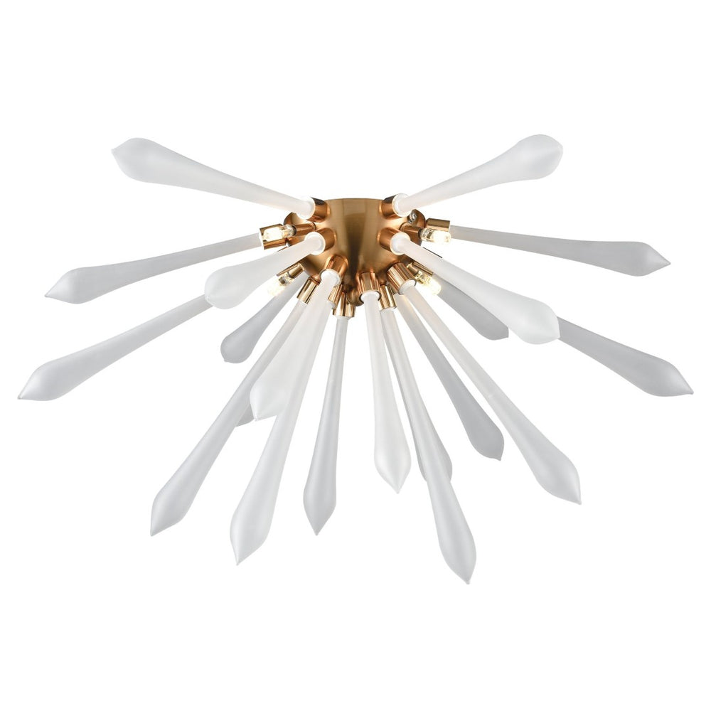 Atlas Spiritus 24'' Wide Modern 4-Light Flush Mount - Sculptural Aged Brass Design with LED Illumination CL11501-BS