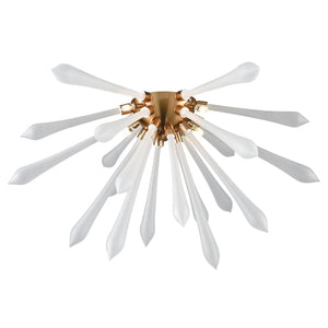 Atlas Spiritus 24'' Wide Modern 4-Light Flush Mount - Sculptural Aged Brass Design with LED Illumination CL11501-BS