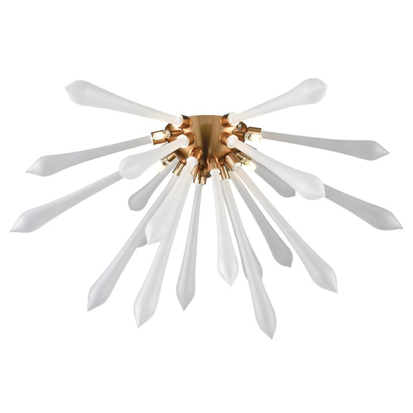 Atlas Spiritus 24'' Wide Modern 4-Light Flush Mount - Sculptural Aged Brass Design with LED Illumination CL11501-BS