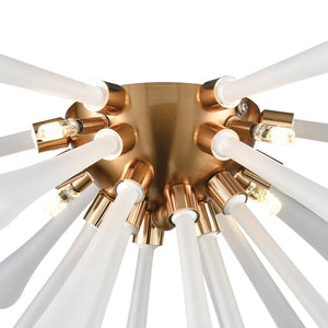 Atlas Spiritus 24'' Wide Modern 4-Light Flush Mount - Sculptural Aged Brass Design with LED Illumination CL11501-BS
