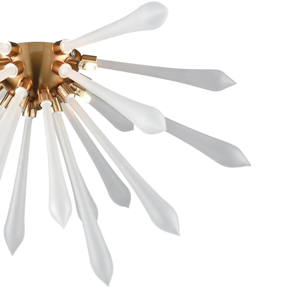 Atlas Spiritus 24'' Wide Modern 4-Light Flush Mount - Sculptural Aged Brass Design with LED Illumination CL11501-BS