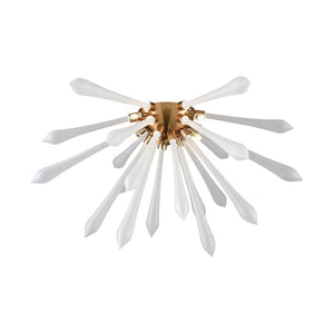 Atlas Spiritus 24'' Wide Modern 4-Light Flush Mount - Sculptural Aged Brass Design with LED Illumination CL11501-BS