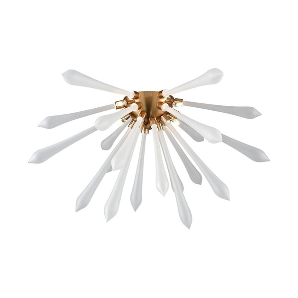 Atlas Spiritus 24'' Wide Modern 4-Light Flush Mount - Sculptural Aged Brass Design with LED Illumination CL11501-BS