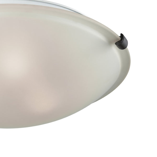 Atlas Sunglow 2-Light Flush Mount Ceiling Light - Stylish Dome Shade for Modern Home Décor Illumination Brushed Nickel 17'' CL11504-NK