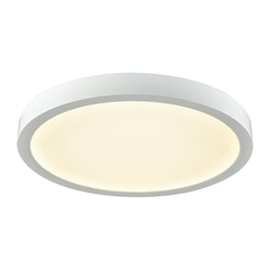 Atlas Titan Integrated LED Flush Mount Light - Modern Design, Energy-Efficient, Soft Ambient Illumination White 10'' CL11508-WH