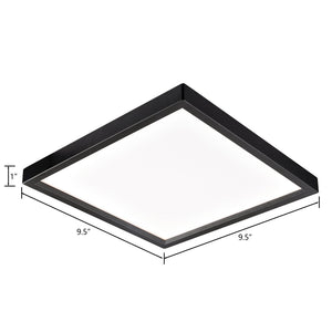 Atlas Titan Integrated LED Square Flush Mount Light – Modern Design for Bright, Glare-Free Illumination Oil Rubbed Bronze 9.5'' CL11509-BZ