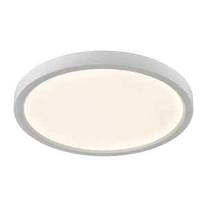 Atlas Titan Integrated LED Flush Mount Light - Modern Design, Energy-Efficient, Soft Ambient Illumination White 13'' CL11510-WH
