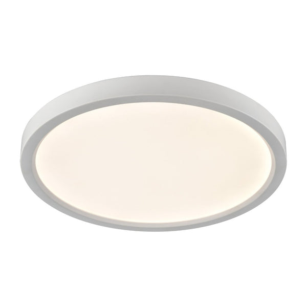 Atlas Titan Integrated LED Flush Mount Light - Modern Design, Energy-Efficient, Soft Ambient Illumination White 13'' CL11510-WH