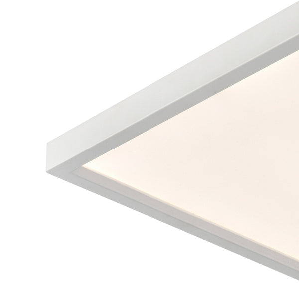 Atlas Titan Integrated LED Square Flush Mount Light – Modern Design for Bright, Glare-Free Illumination White 13'' CL11511-WH