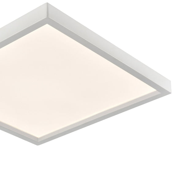 Atlas Titan Integrated LED Square Flush Mount Light – Modern Design for Bright, Glare-Free Illumination White 13'' CL11511-WH