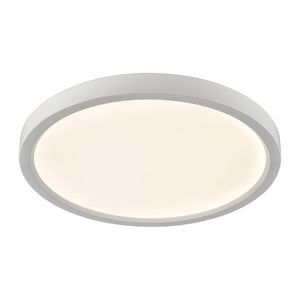 Atlas Titan Integrated LED Flush Mount Light - Modern Design, Energy-Efficient, Soft Ambient Illumination White 15'' CL11512-WH