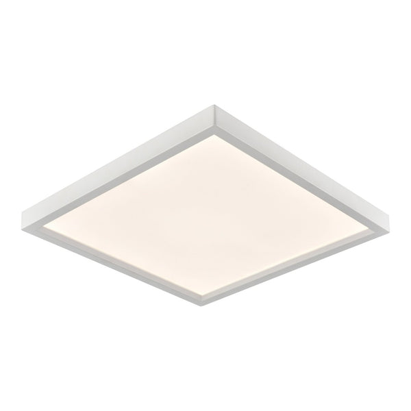 Atlas Titan Integrated LED Square Flush Mount Light – Modern Design for Bright, Glare-Free Illumination White 15'' CL11513-WH