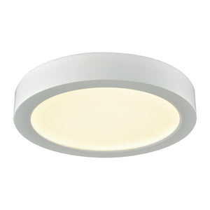 Atlas Titan Integrated LED Flush Mount Light - Modern Design, Energy-Efficient, Soft Ambient Illumination White 6'' CL11514-WH
