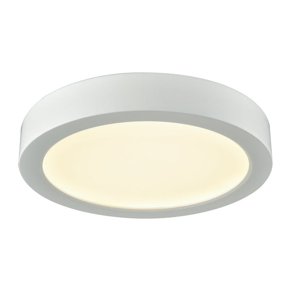 Atlas Titan Integrated LED Flush Mount Light - Modern Design, Energy-Efficient, Soft Ambient Illumination White 6'' CL11514-WH