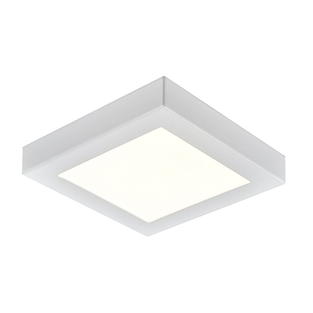 Atlas Titan Integrated LED Flush Mount Light - Modern Design, Energy-Efficient, Soft Ambient Illumination White 5.5'' CL11515-WH