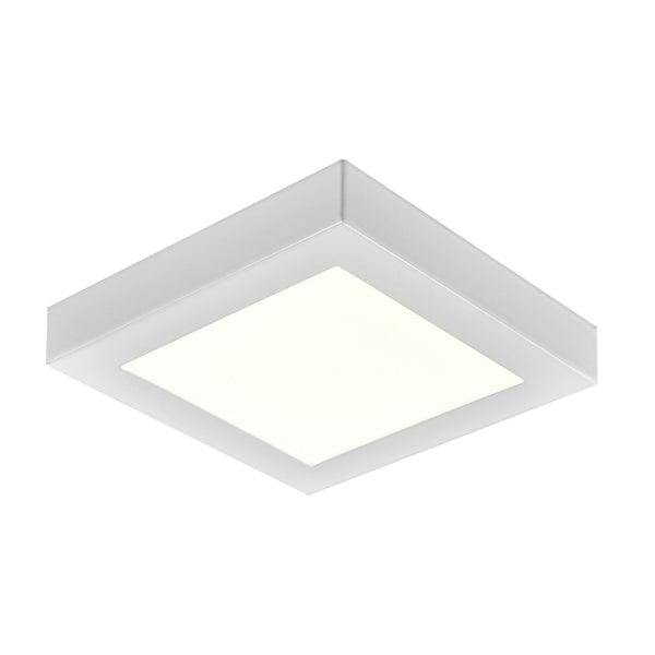Atlas Titan Integrated LED Flush Mount Light - Modern Design, Energy-Efficient, Soft Ambient Illumination White 5.5'' CL11515-WH