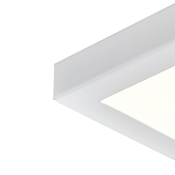 Atlas Titan Integrated LED Flush Mount Light - Modern Design, Energy-Efficient, Soft Ambient Illumination White 5.5'' CL11515-WH