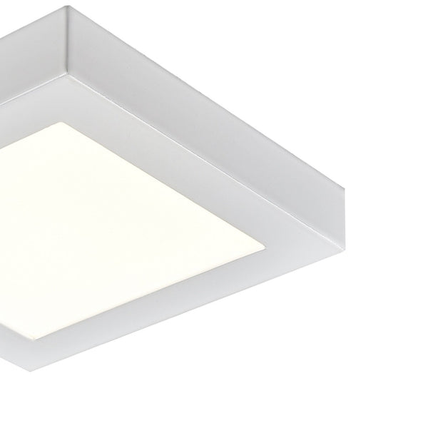 Atlas Titan Integrated LED Flush Mount Light - Modern Design, Energy-Efficient, Soft Ambient Illumination White 5.5'' CL11515-WH