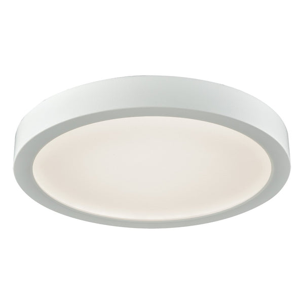 Atlas Titan Modern Flush Mount Light Fixture - Sleek Design with Integrated LED for Any Room Illumination White 8'' CL11516-WH