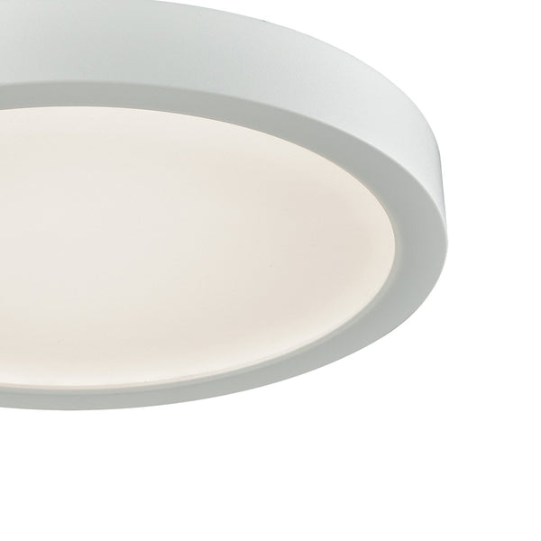 Atlas Titan Modern Flush Mount Light Fixture - Sleek Design with Integrated LED for Any Room Illumination White 8'' CL11516-WH