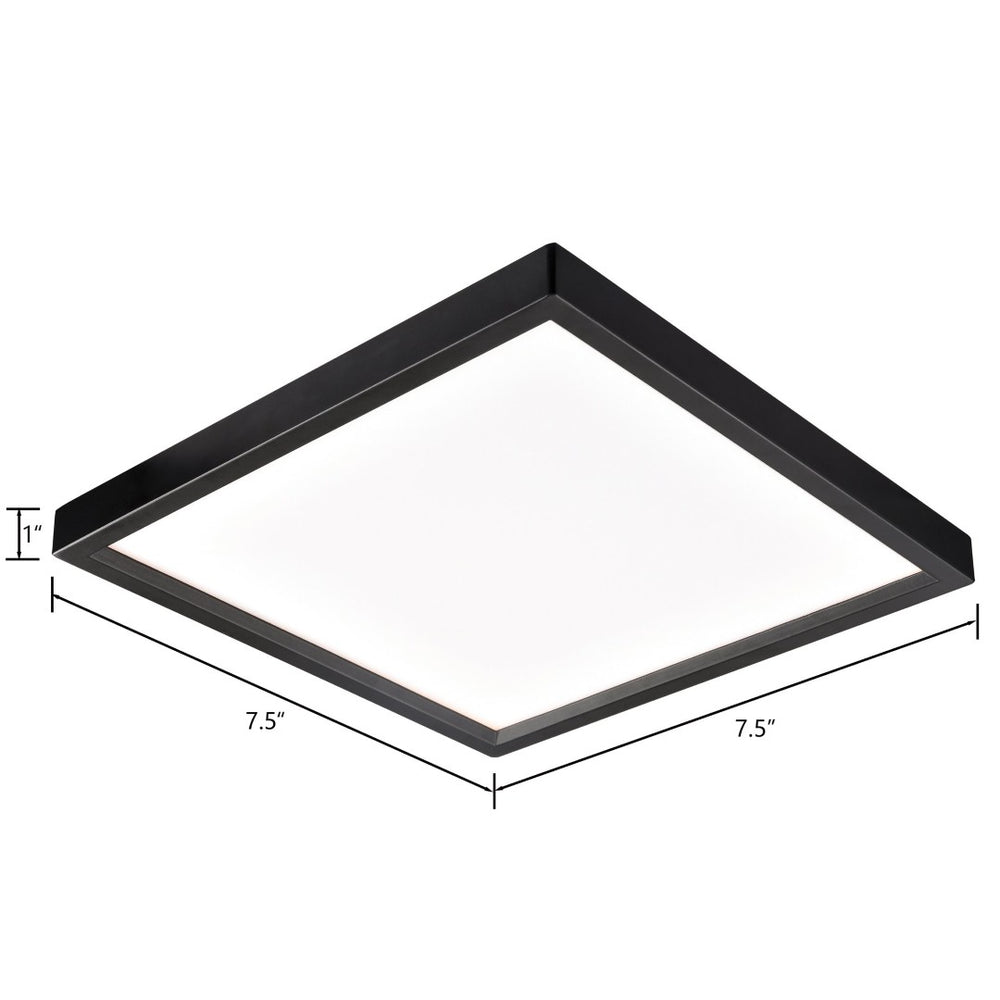 Atlas Titan Integrated LED Square Flush Mount Light – Modern Design for Bright, Glare-Free Illumination Oil Rubbed Bronze 7.5'' CL11517-BZ