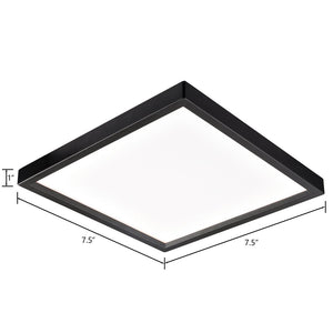 Atlas Titan Integrated LED Square Flush Mount Light – Modern Design for Bright, Glare-Free Illumination Oil Rubbed Bronze 7.5'' CL11517-BZ