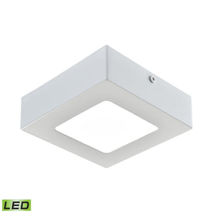 Atlas Warwick 5" Wide LED Flush Mount Light - Modern Matte White Fixture for Effortless Illumination CL11520-WH