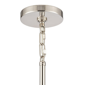 Atlas Abaca Mini Pendant Light - Hand-Wrapped Natural Rope Shade for Stylish Modern Interiors Polished Nickel 5.25'' CL11524-NK