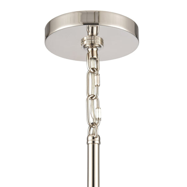 Atlas Abaca Mini Pendant Light - Hand-Wrapped Natural Rope Shade for Stylish Modern Interiors Polished Nickel 5.25'' CL11524-NK