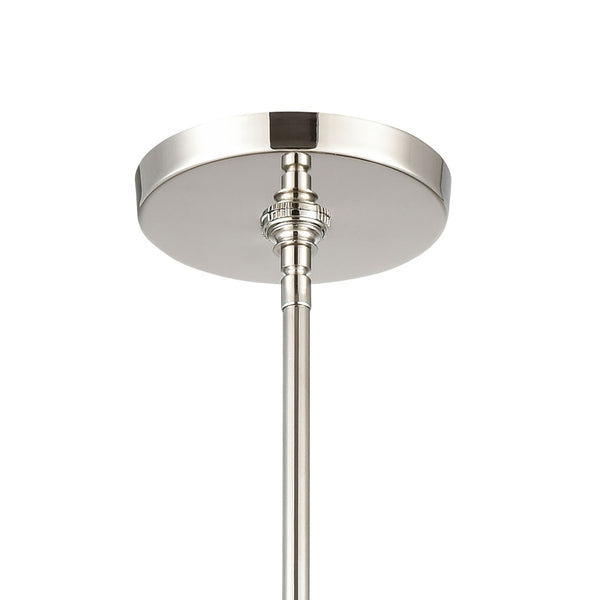 Atlas Abaca Mini Pendant Light - Hand-Wrapped Natural Rope Shade for Stylish Modern Interiors Polished Nickel 8'' CL11525-NK