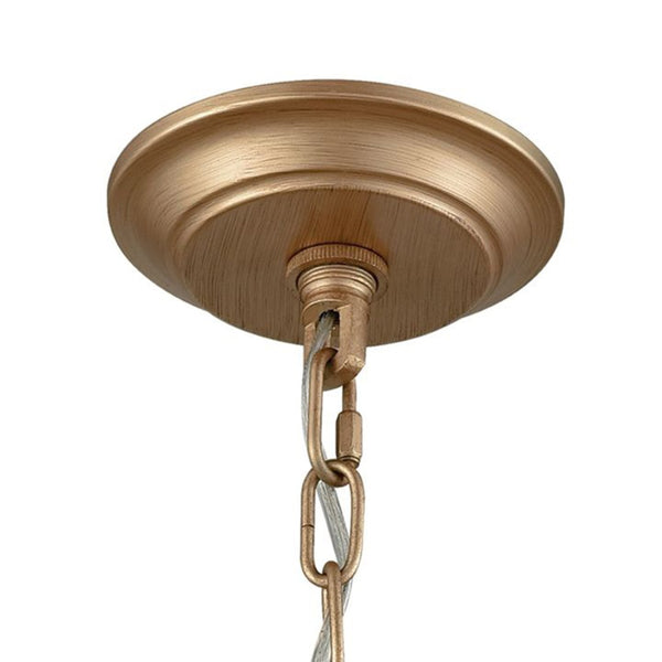Atlas Armand 8" Wide 1-Light Mini Pendant - Elegant Crystal Accents & Laser-Cut Metal Design for Foyers Matte Gold CL11529-GD