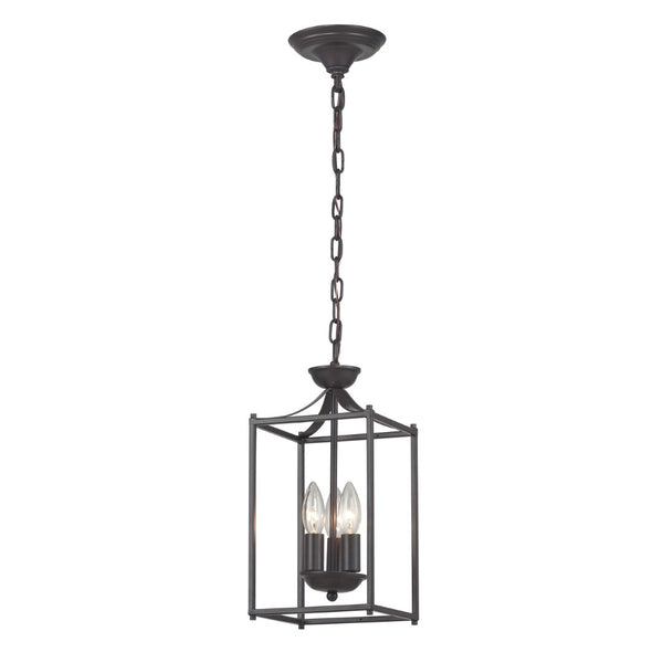 Atlas Arthur 3-Light Mini Pendant in Aged Bronze - Classic Lantern Design for Chic Entryways & Kitchens CL11530-BZ