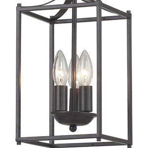 Atlas Arthur 3-Light Mini Pendant in Aged Bronze - Classic Lantern Design for Chic Entryways & Kitchens CL11530-BZ