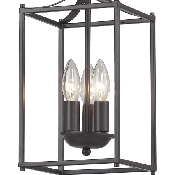 Atlas Arthur 3-Light Mini Pendant in Aged Bronze - Classic Lantern Design for Chic Entryways & Kitchens CL11530-BZ