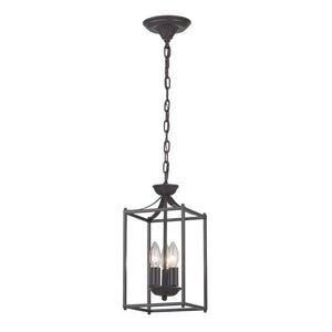 Atlas Arthur 3-Light Mini Pendant in Aged Bronze - Classic Lantern Design for Chic Entryways & Kitchens CL11530-BZ