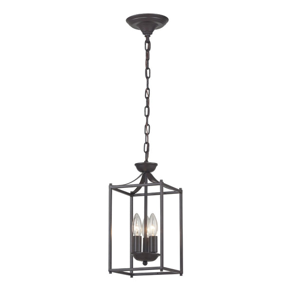 Atlas Arthur 3-Light Mini Pendant in Aged Bronze - Classic Lantern Design for Chic Entryways & Kitchens CL11530-BZ