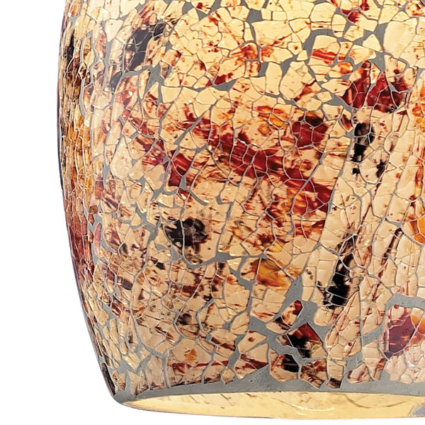 Atlas Avalon Artisan 5" Wide Pendant Light - Hand-Painted Glass with Satin Nickel Finish for Elegance CL11533-WH