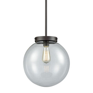Atlas Beckett 12'' Wide 1-Light Mini Pendant – Elegant Modern Design for Effortless Ambiance in Any Room Oil Rubbed Bronze with Clear Glass CL11535-BZ2