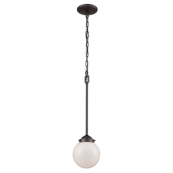 Atlas Beckett 1-Light Mini Pendant - Oil Rubbed Bronze Globe Shade for Modern Indoor Lighting Spaces CL11536-BZ1