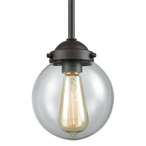 Atlas Beckett 1-Light Mini Pendant in Oil Rubbed Bronze - Modern Glass Globe for Stylish Indoor Lighting CL11537-BZ2