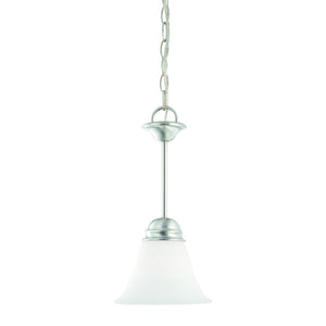 Atlas Bella 1-Light Mini Pendant - Timeless Brushed Nickel Fixture with Elegant Tulip Glass Shade, 7.25'' CL11538-NK