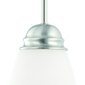 Atlas Bella 1-Light Mini Pendant - Timeless Brushed Nickel Fixture with Elegant Tulip Glass Shade, 7.25'' CL11538-NK