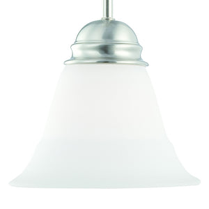 Atlas Bella 1-Light Mini Pendant - Timeless Brushed Nickel Fixture with Elegant Tulip Glass Shade, 7.25'' CL11538-NK