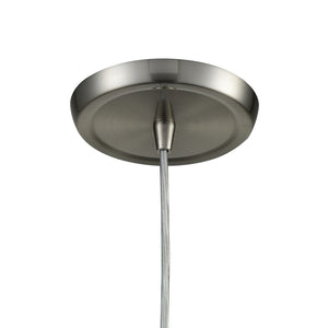 Atlas Belmont 10" Wide Mini Pendant Light - Elegant Satin Nickel Fixture with Curved Waterglass Shade CL11539-NK